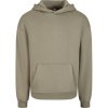 Build your Brand Mikina s kapucí Fluffy BY 284, těžká bavlna, pánská COT560284anq05-pale olive 2XL Olivová světlá