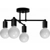 Toolight - Stropná lampa 4-bodová s čiernymi ramenami 392200, čierna, OSW-07623