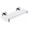 Nimco Unix Polica s ohrádkou, 30 cm, matované sklo/chróm UN 13091BX-30-26