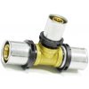 PipeTec Mosadzná lisovacia spojka T 26x3 / 16x2 / 26x3 mm TH