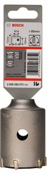 Dutá vŕtacia korunka SDS-plus-9 pre šesťhranný adaptér 40 x 50 x 72 mm, 6 BOSCH 2608550074