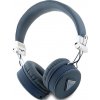Guess Bluetooth náhlavné slúchadlá ENC GUBH70PGTSPSB, modré so vzorom Grained Classic Round Shape (GUBH70PGTSPSB)
