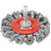Rotační kartáč FI 75 mm s trnem YATO YT-4759