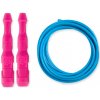 Ninja Rope | Švihej.sk Vyber farbu rukovätí:: Ružové, Vyber priemer lanka:: 4mm (ženy, deti), Farba lanka: Svetlo modrá Rýchlostné švihanie s PVC lankom pre mierne pokročilých