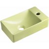 Sapho SMALL MARGITHA keramické umývadlo 38x22cm, otvor pre batériu vpravo, pistáciová MGT38223