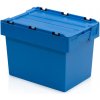 Plastová zasúvacia prepravka s vekom, 600 x 400 x 440 mm