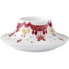GUIRLANDE stĺpikový svietnik 12 cm, červený, porcelán, Bjørn Wiinblad