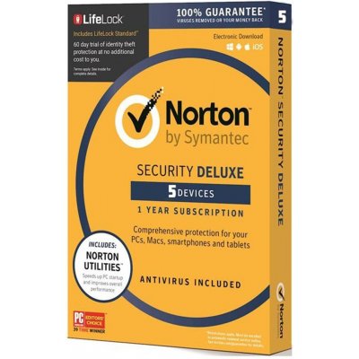 Norton Security Deluxe 5 lic. 12 mes.