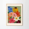 Moikka Plagát Flowers on Sage Green by Carla Llanos 50x70 cm