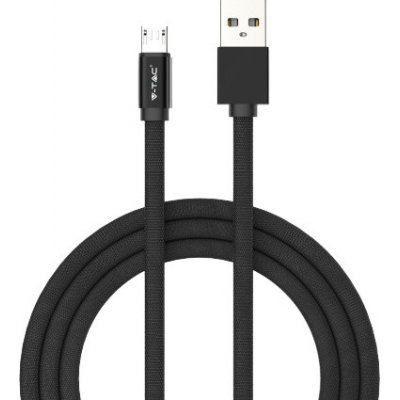 V-tac VT-5341 Micro USB na USB - rýchle nabíjanie 2,4 A, 1m, černý