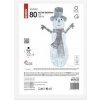 DCFC33 Ratanový LED vianočný snehuliak, 82 cm, vnútorný, studená biela, časovač EMOS Lighting