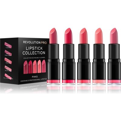 Revolution PRO Lipstick Collection sada rúžov odtieň Pinks 5 ks