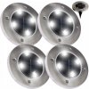 4x LED Solárna Záhradná Lampa Zapichovacia Do Zeme So Súmrakovým Senzorom