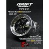 Disky DS Racing Drift Element 6 Spoke, čierne, chrómový ráfik a zlaté nity, 2 ks
