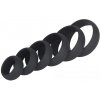 SuperLove Premium Wide Silicone Erection Cock Ring Kit Black
