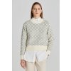 SVETER GANT INTARSIA C-NECK GREY MELANGE