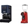 Gaggia New Classic E24, blue + Eureka Helios 65, ferrari red
