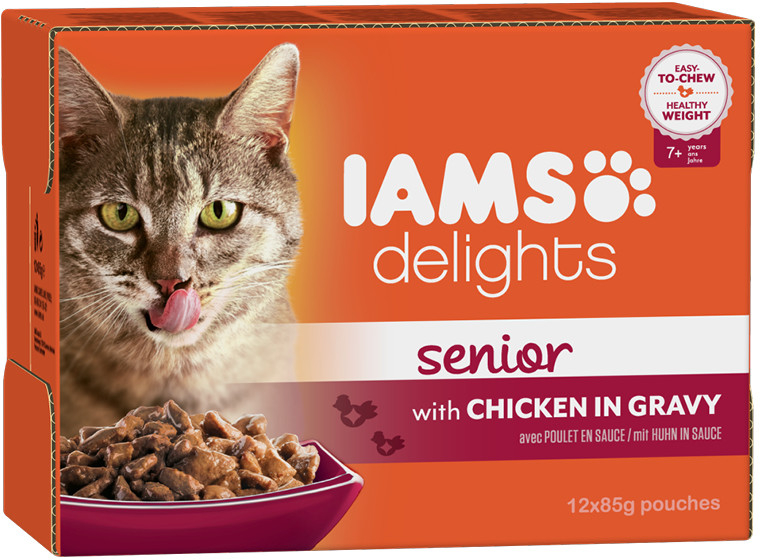 Iams Cat Delights Senior Chicken 12 x 85 g