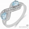 Nefertitis Prsteň strieborný s Blue Sky topazom a zirkónmi Ag 925 016796 BT - 54 mm (US 7), 2,9 g