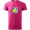 Volejbal lopta v triku - Klasické pánske tričko vyššej gramáže - S ( Purpurová )