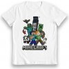 Bioworld Entertainment Minecraft Characters Tower White Kids T-Shirt biele