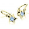 Cutie Jewellery Zlaté dětské náušnice Cutie C1942Z Arctic Blue