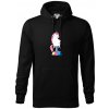 Jednorožec prdí - Mikina pánska Cape s kapucňou - 2XL ( Čierna )