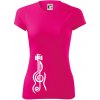 Husľový kľúč gitara - Dámske Fantasy športové (dresovina) - XS ( Neon Pink )