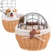 PRÚTENÝ KOŠÍK NA BICYKEL PRE PSA MAČKU PREPRAVKA NA RIADIDLÁ UZATVÁRATEĽNÁ