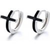 Olivie Strieborné náušnice ČIERNY KRÍŽOK 8386 Ag 925; ≤1,8 g.