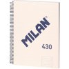 MILAN Blok linajkový so špirálou A4 béžový 80 listov