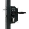 Malý ozdobný zámok LOCINOX LAKY F2 | pre hranatý profil 40-50 mm | čierna RAL 9005