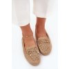 Boto Dámske mokasíny s perforovaným vzorom a šnurovaním Khaki Mirisa biela | kaki 40 Boto 5905677537512