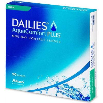 Alcon Dailies AquaComfort Plus Toric (90 šošoviek) Dioptrie: +2.50, Zakrivenie: 8.80, Priemer: 14.40, Cylinder: -1.75, Os: 180°