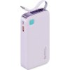 Usams Powerbanka USAMS Powerbank s navíjecím kabelem USB-C, navíjecí 10 000 mAh PD 20W Fast Charge XY Series fialová/fialová 10KCD22403 (US-CD224)