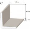 Rohová lišta R7 40 x 40 x 2500 mm smrek