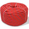 vidaXL Lodné polypropylénové lano 18 mm 50 m červené
