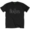 Tričko The Beatles - Drop T Logo, Unisex,Čierna,S