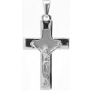 Šperk Holíč Hrubší strieborný prívesok krížik s Kristom SPV39