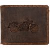 Kožená peňaženka Wild s motorkou - hnedá