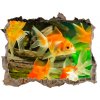 Díra 3D foto tapeta nálepka Zlatá rybka 95x64 cm