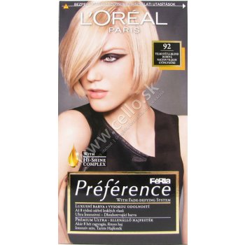 L'Oréal Féria Préférence P 92 veľmi svetlá blond dúhová