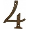 Číslo domu 4 kovové hnedé 120mm
