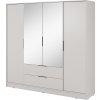 Šatníková skriňa so zrkadlom Kelly 200 4D-L - kašmír