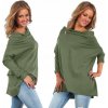 Fashionweek Bavlnená blúzka Asymetrická blúzka oversized MF295 Farba: Khaki, Veľkosť: Universal
