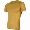 Sensor Coolmax Tech tričko kr.rukáv mustard - Sensor Coolmax Tech pánske tričko s krátkym rukávom horčicovej farby vel. M