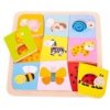 Bigjigs Toys Drevené vkládacie puzzle 9 zvieratiek
