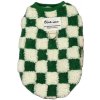 Pudlíček Sveter pre psíka zelené kocky