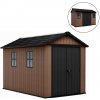 Newton Plus široký 11 x 7,5 plastový záhradný domček hnedý