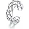 For Silver Dámsky strieborný prsteň s prepleteným vzorom - Striebro 925